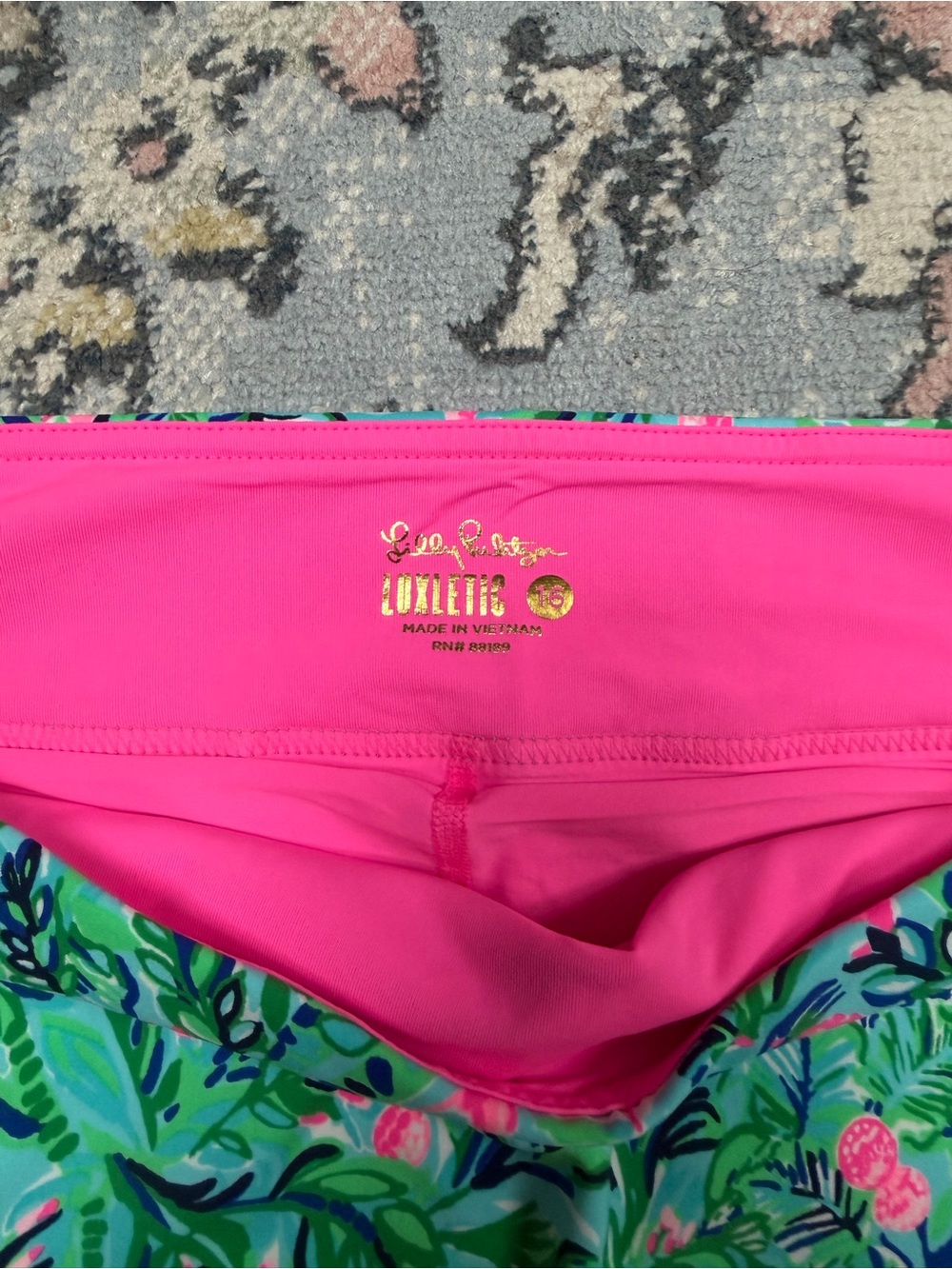 Lilly Pulitzer Tropical Print Skort in Teal, Pink & Green - Picture 3 of 3